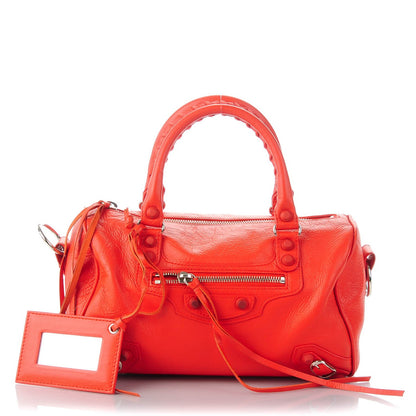 Balenciaga Matte Goatskin Rubber Covered Classic Hardware Mini Twiggy Rouge Coquelicot Rouge Braise 1 of 10