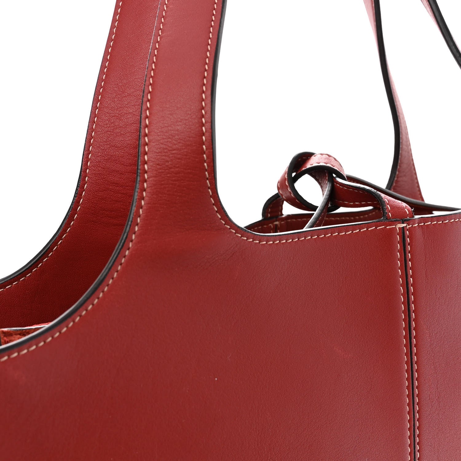 Celine Calfskin Medium Tri-Fold Bag Red Wood 12 of 12