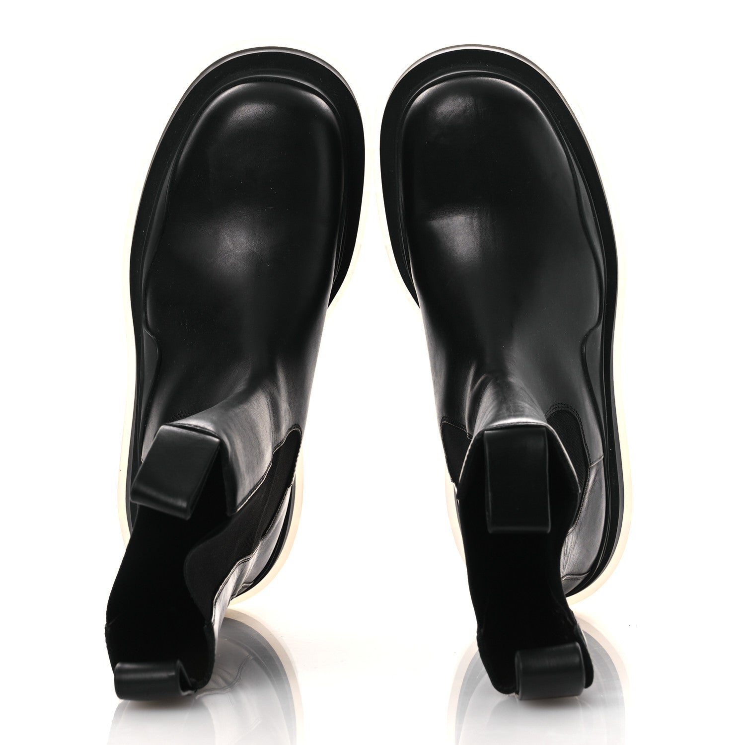 Bottega Veneta Calfskin The Tire Chelsea Boots 39 Black Transparent 2 of 11