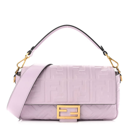 Fendi Nappa FF 1974 Embossed Baguette Anemone 1 of 9