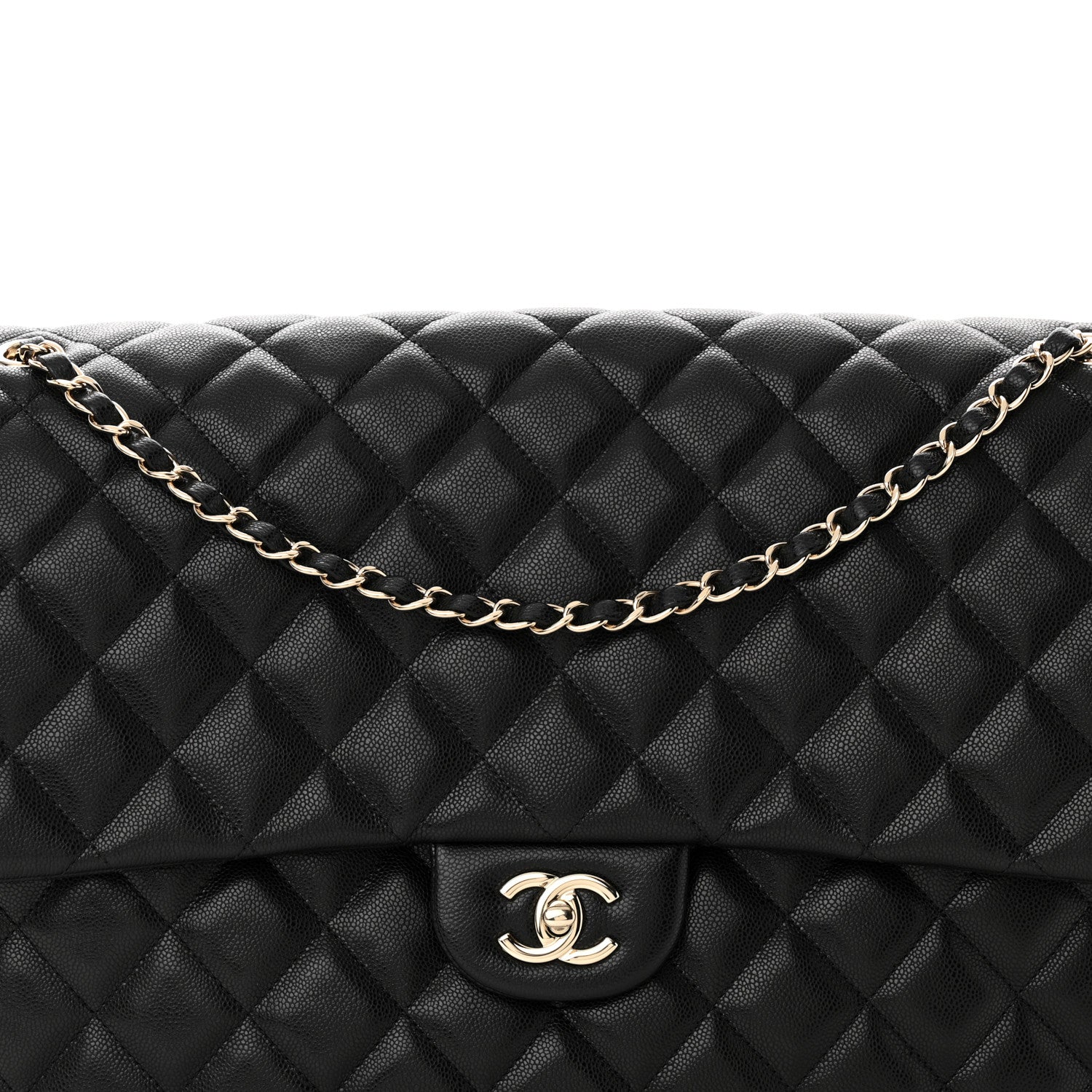 Chanel Caviar Quilted Small XXL Travel Flap Bag Black 8 of 10
