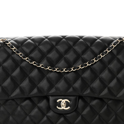 Chanel Caviar Quilted Small XXL Travel Flap Bag Black 8 of 10