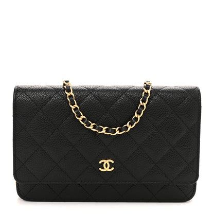 Chanel Caviar Quilted Wallet On Chain WOC Black 1 of 10