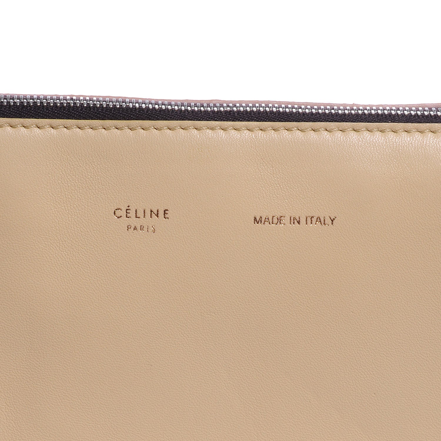 Celine Lambskin Soft Trio Zipped Bag Vanilla 6 of 9
