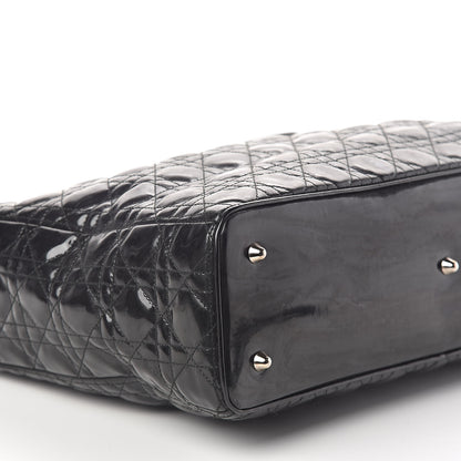Christian Dior Patent Cannage Large Lady Dior Black 8 of 9