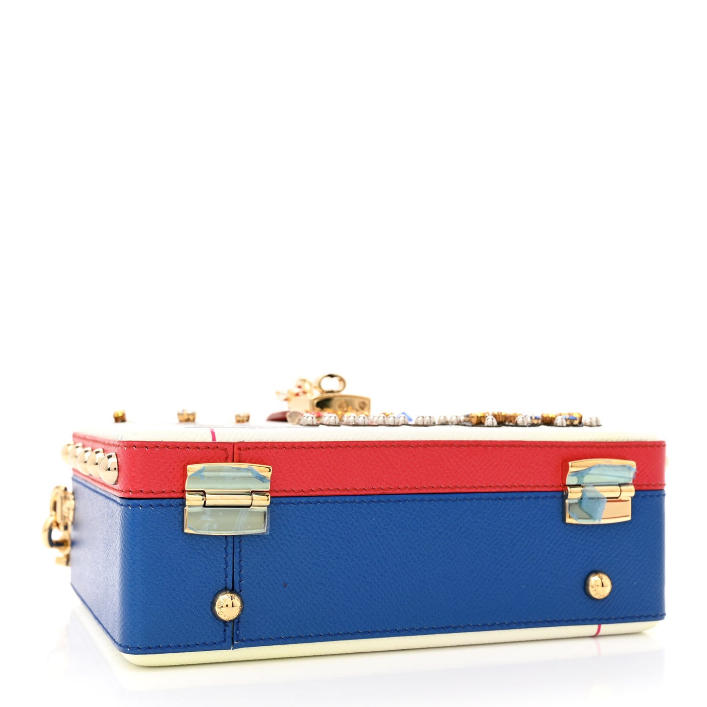 Dauphine Pearl Crystal DG Loves New York Box Bag White Blue Red