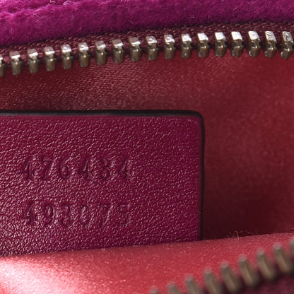 Gucci Velvet Matelasse GG Marmont Belt Bag 75 30 Fuchsia Violet Cyclamen 8 of 10