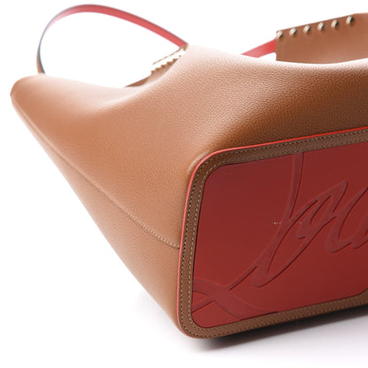 Christian Louboutin Calfskin Large Cabarock Spikes Tote Brown 6 of 9