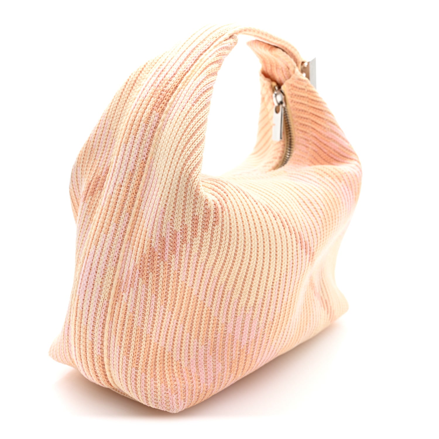 Burberry Canvas Knitted Check Mini Peg Duffle Bag Sherbert 3 of 9