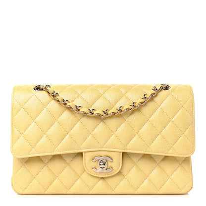 Chanel Iridescent Caviar Quilted Medium Double Flap Yellow 1 of 9