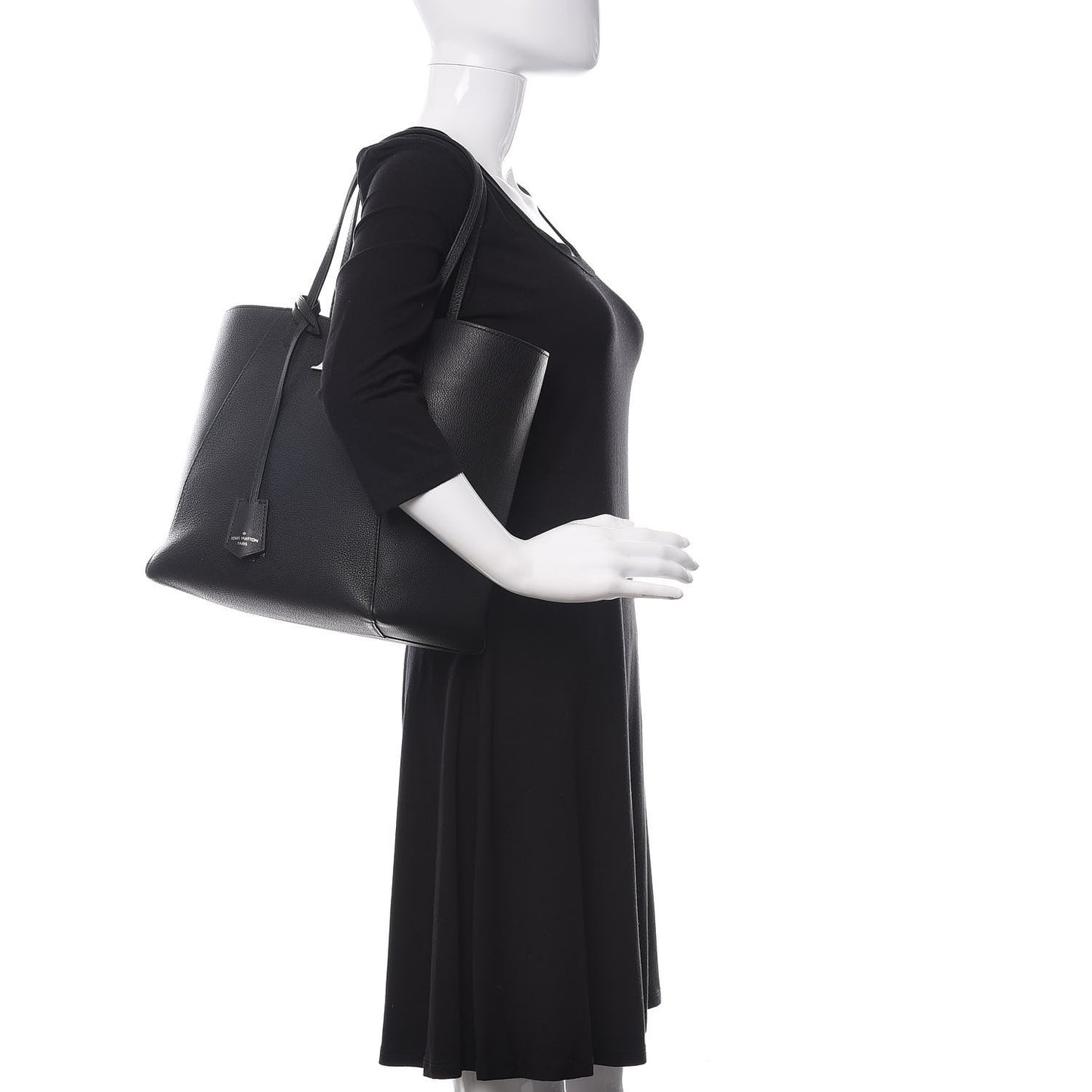 Calfskin Lockme Cabas Black