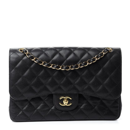 Chanel Caviar Quilted Jumbo Double Flap Black 1 of 13