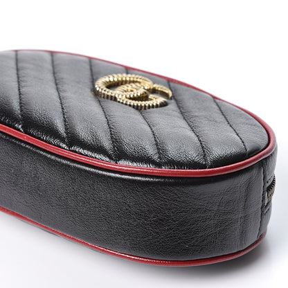 Gucci Calfskin Matelasse GG Marmont Belt Bag 95 38 Black 8 of 10