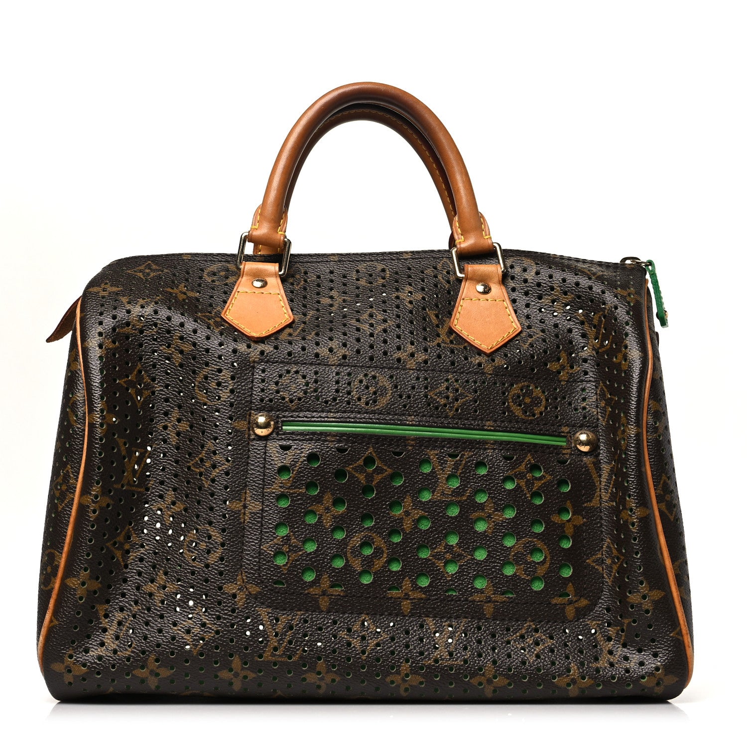 Louis Vuitton Monogram Perforated Speedy 30 Green 1 of 8