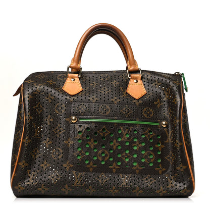 Louis Vuitton Monogram Perforated Speedy 30 Green 1 of 8