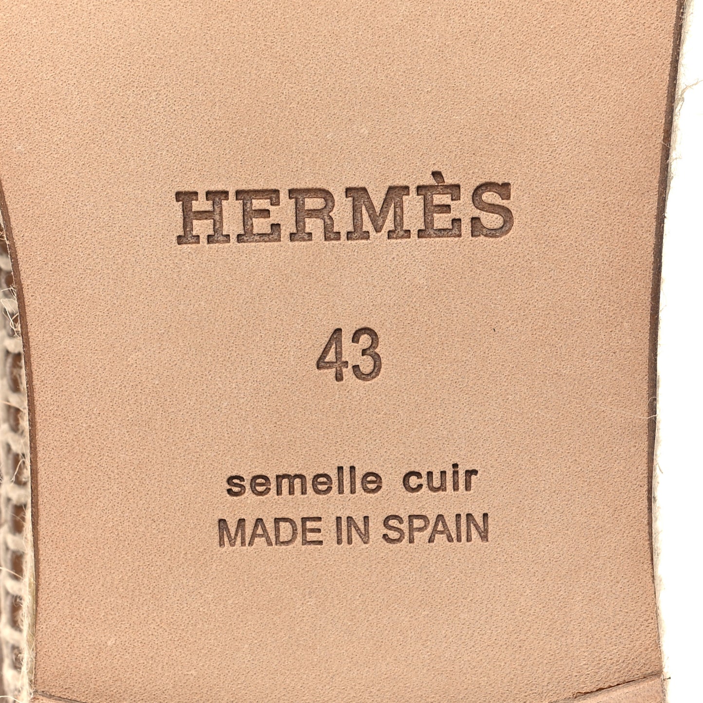 Calfskin Mens Trip Espadrilles 43 Naturel Safari