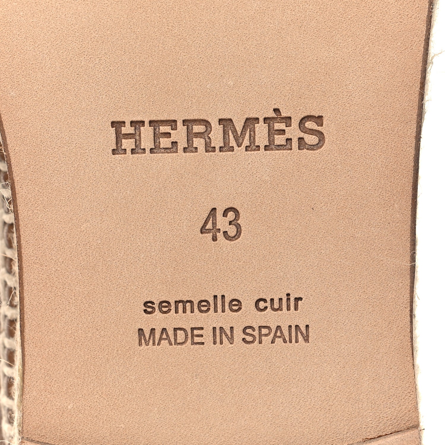 Hermes Calfskin Mens Trip Espadrilles 43 Naturel Safari 7 of 9