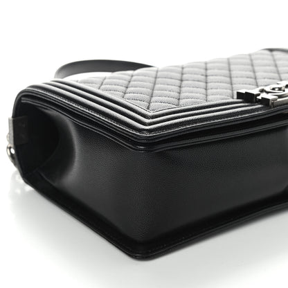Chanel Caviar Quilted New Medium Boy Flap Black 8 of 9