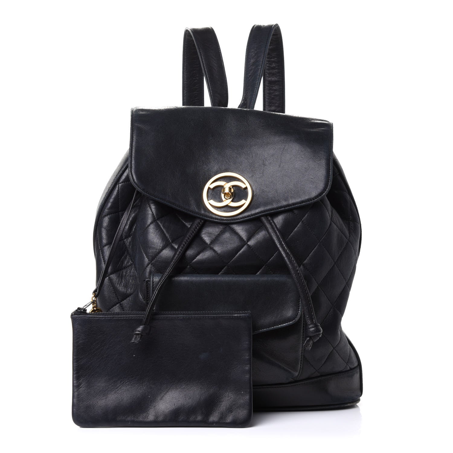 Chanel Lambskin Quilted CC Backpack Black 1 of 12
