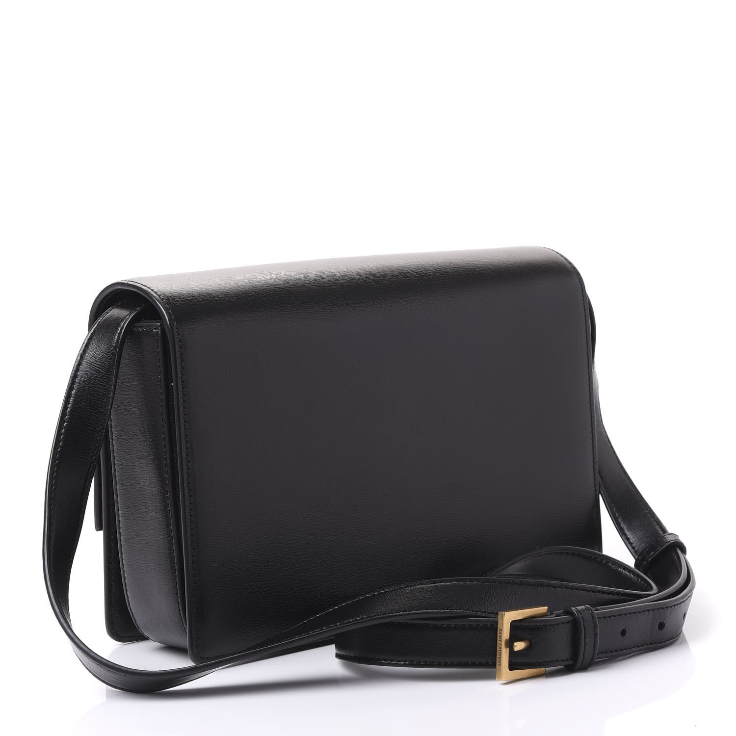 Saint Laurent Smooth Calfskin Suede Medium Bellechasse Black Dark Green 2 of 8