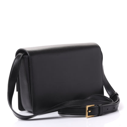 Saint Laurent Smooth Calfskin Suede Medium Bellechasse Black Dark Green 2 of 8