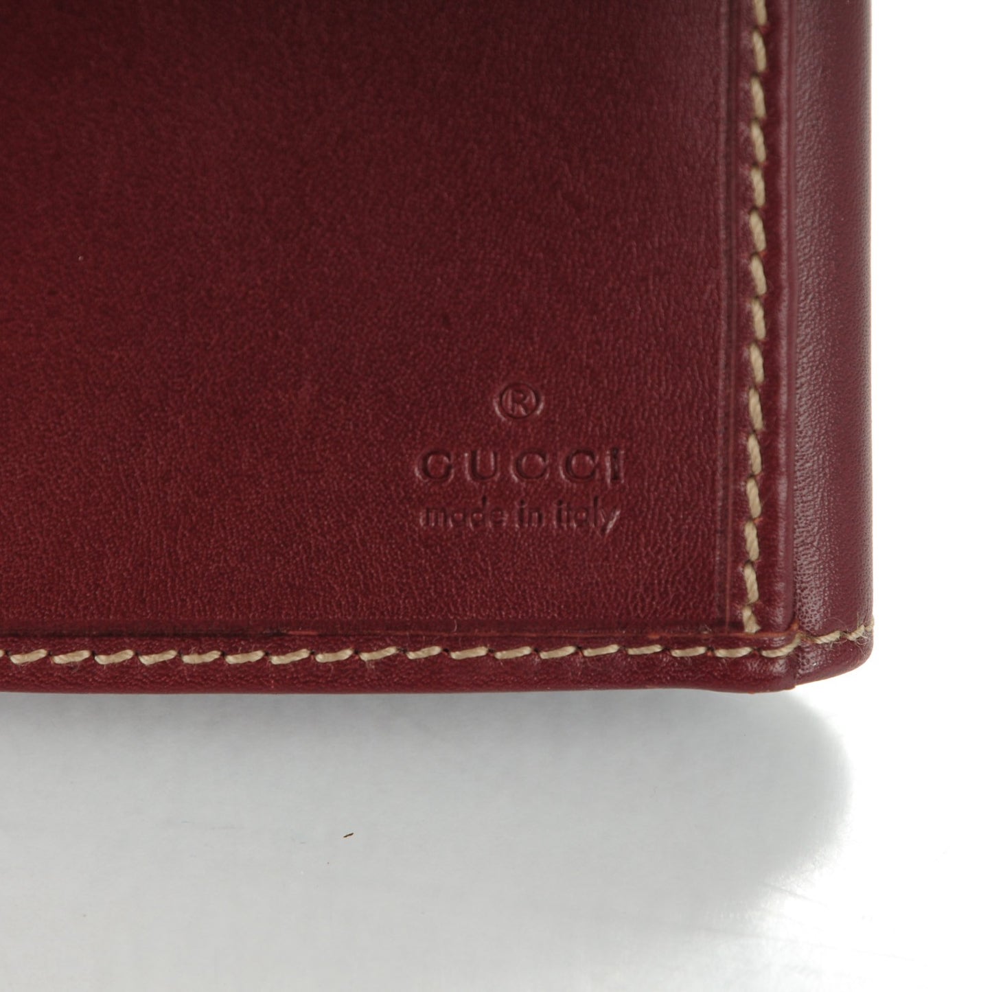 Calfskin Suede Britt Continental Flap Wallet Dark Red