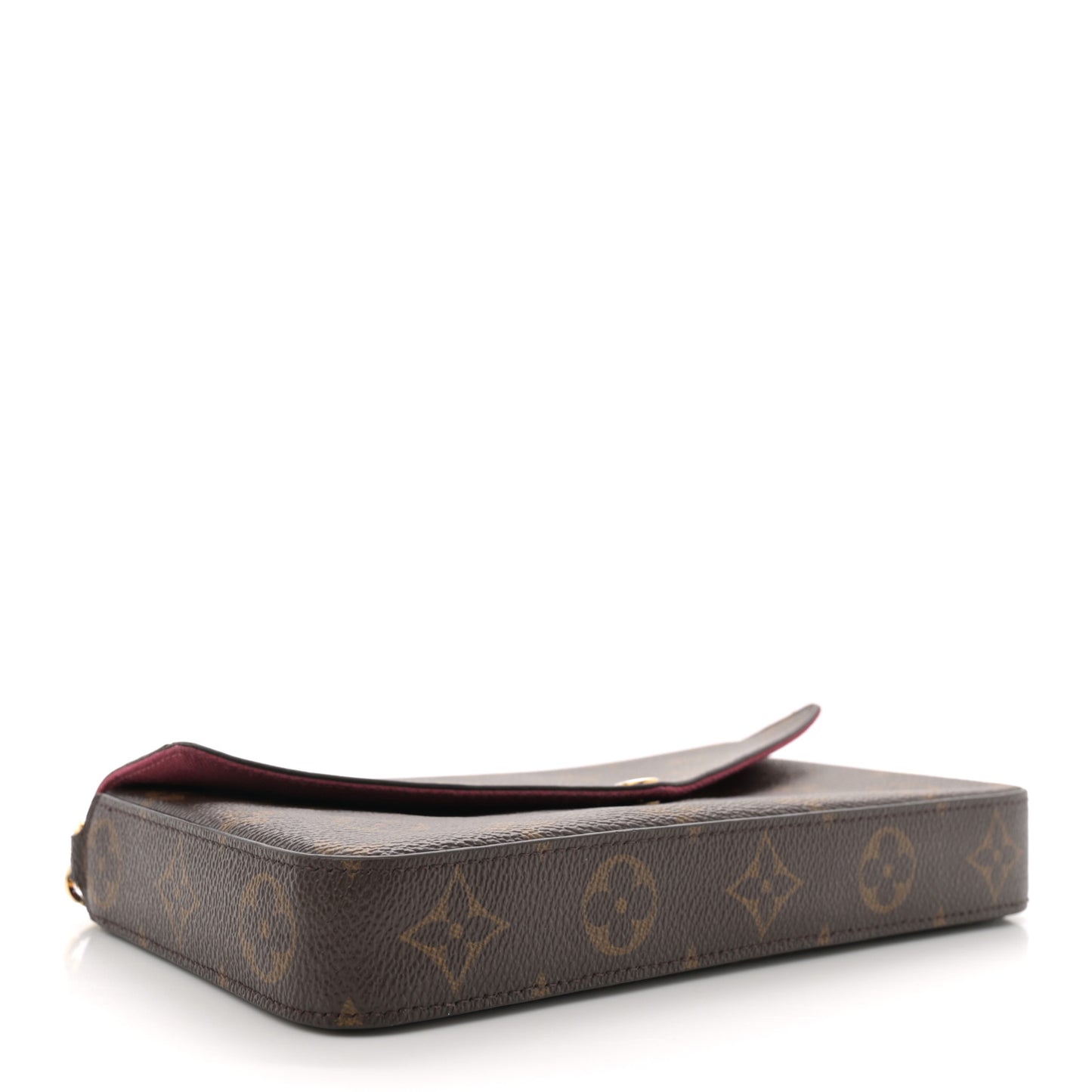 Monogram Pochette Felicie Chain Wallet Fuchsia