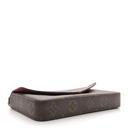 Louis Vuitton Monogram Pochette Felicie Chain Wallet Fuchsia 5 of 13