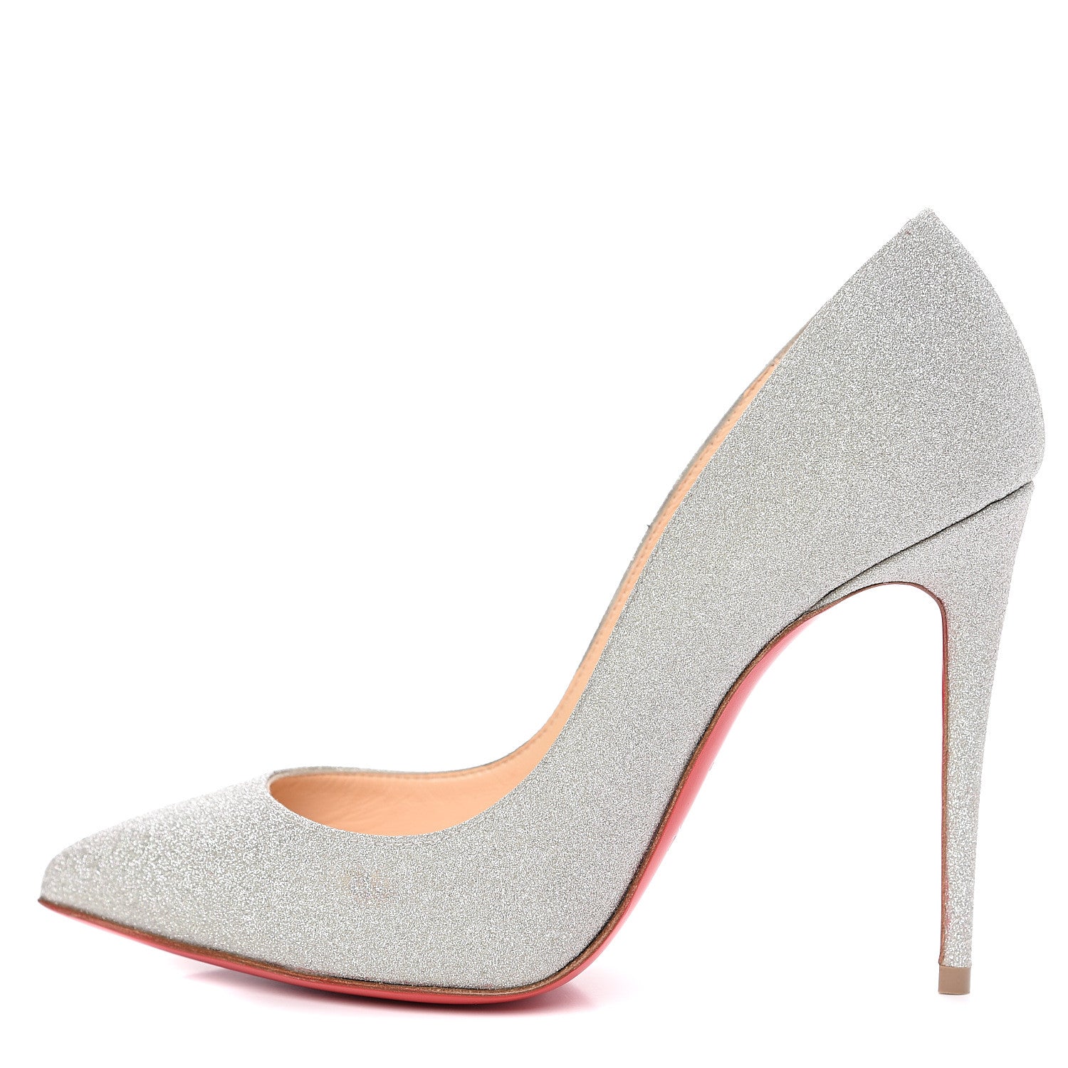Christian Louboutin Glitter Sunset Pigalle Follies 100 Pumps 35 Silver 1 of 9