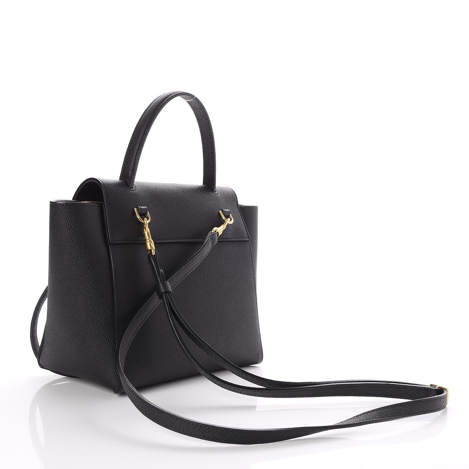 Celine Grained Calfskin Nano Belt Bag Black 260759 – FASHIONPHILE