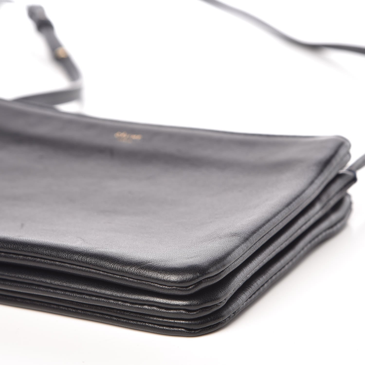 Celine Lambskin Small Trio Crossbody Bag Navy Blue 10 of 13