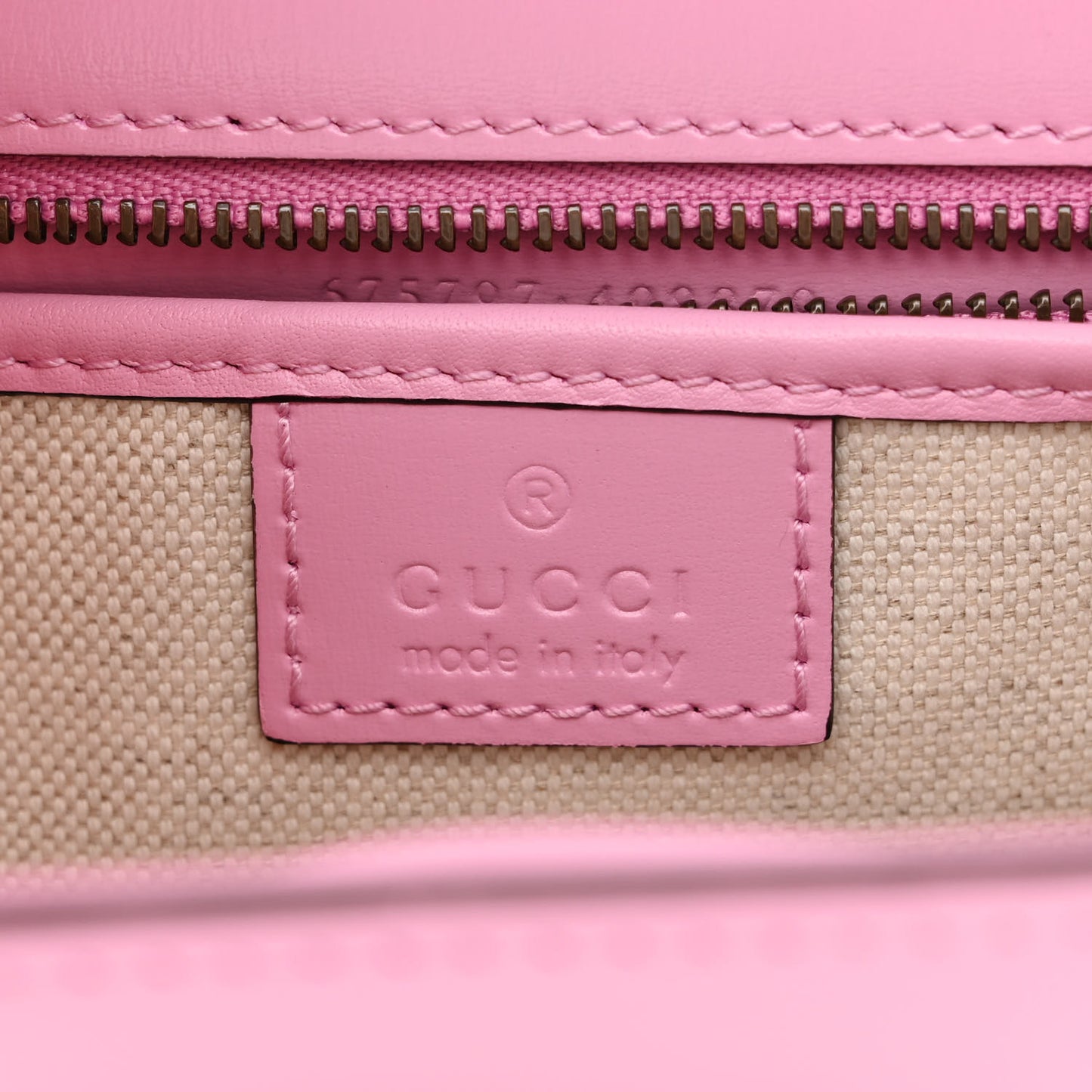 Boarded Dyana Lux Calfskin Web Small Bamboo 1947 Top Handle Bag Nice Pink