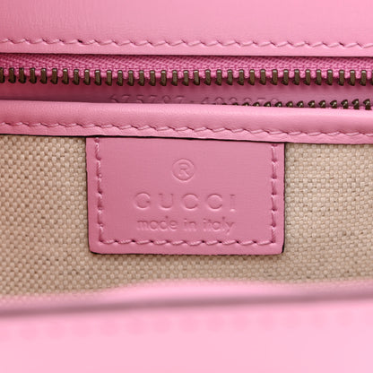 Gucci Boarded Dyana Lux Calfskin Web Small Bamboo 1947 Top Handle Bag Nice Pink 7 of 13