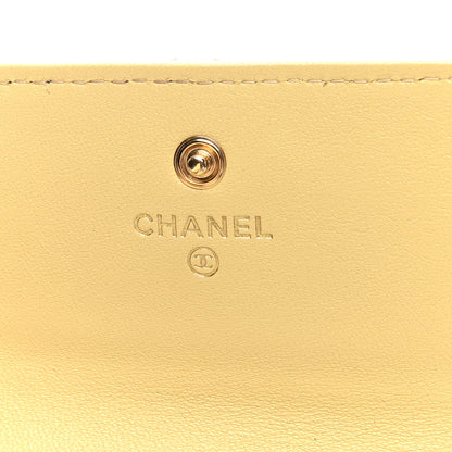 Chanel Lambskin Quilted Chanel 19 Flap Wallet Yellow 6 of 8