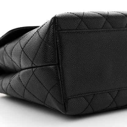 Chanel Caviar Quilted Jumbo Kelly Flap Black 9 of 14