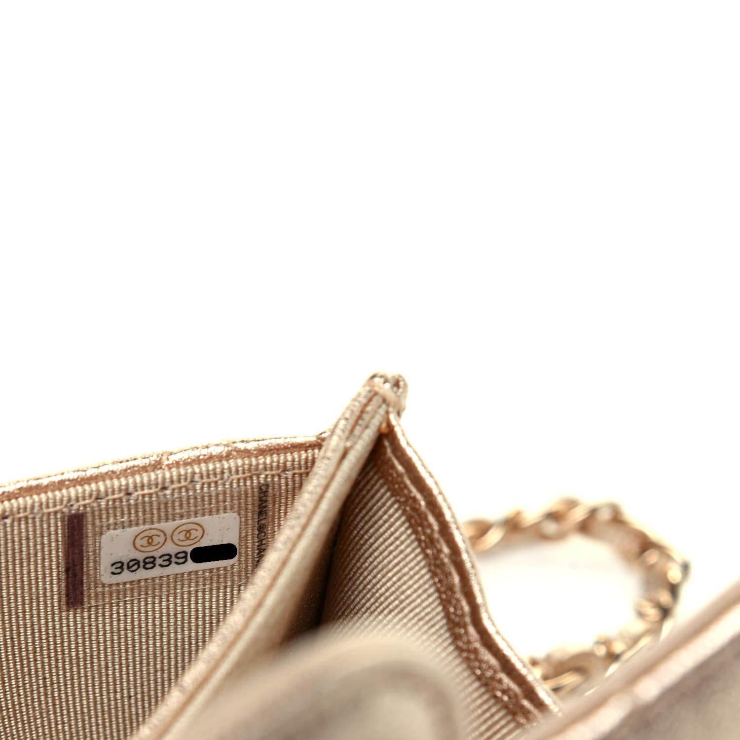 Chanel Metallic Lambskin Quilted Flap Chain Waist Bag Gold 8 of 15