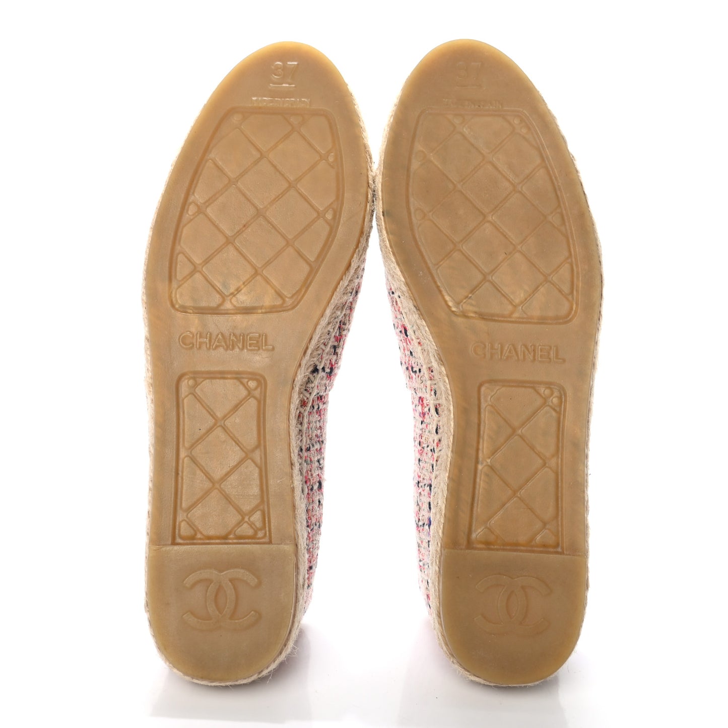 Tweed CC Espadrilles 37 Pink Black