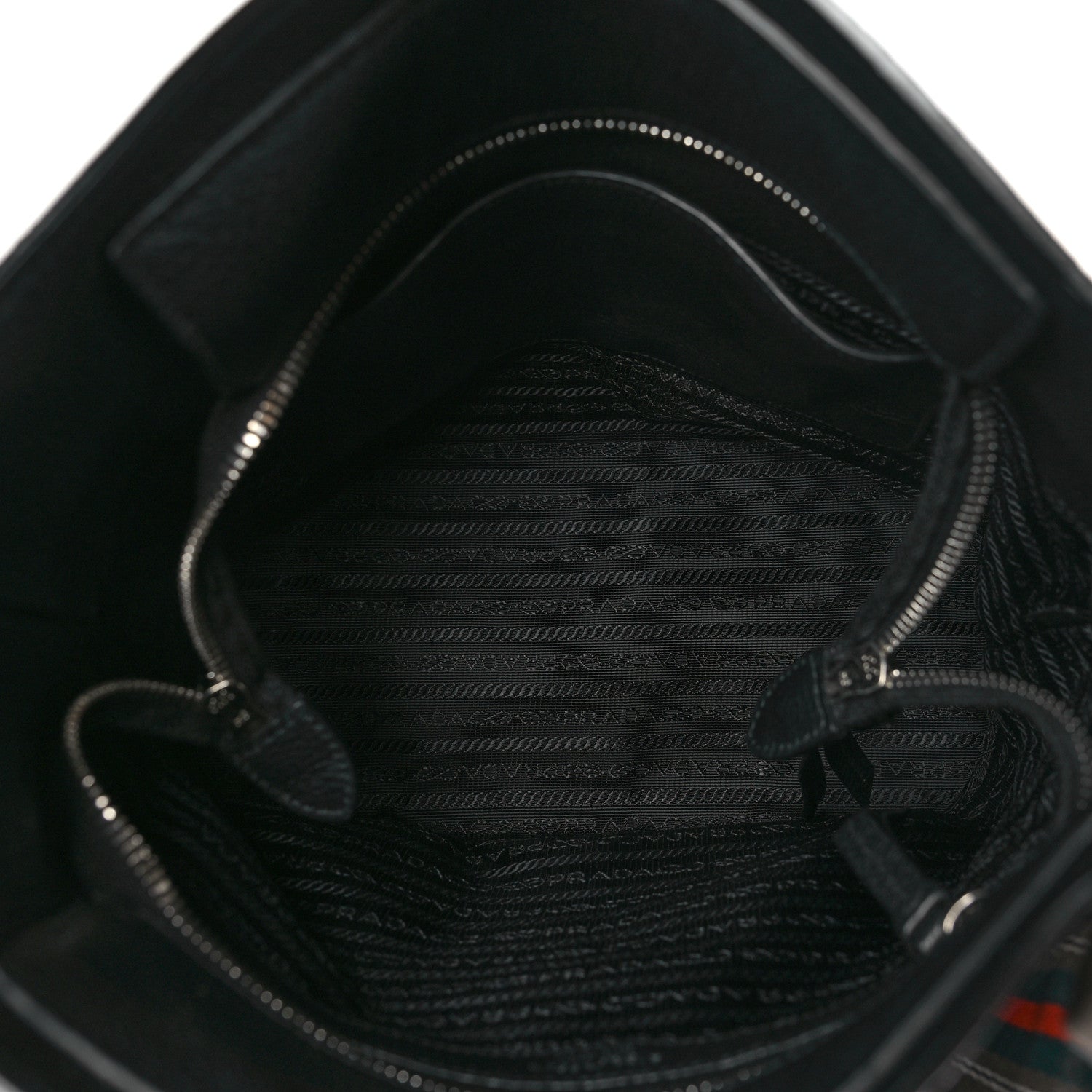 Prada Vitello Phenix Logo Hobo Black 5 of 8