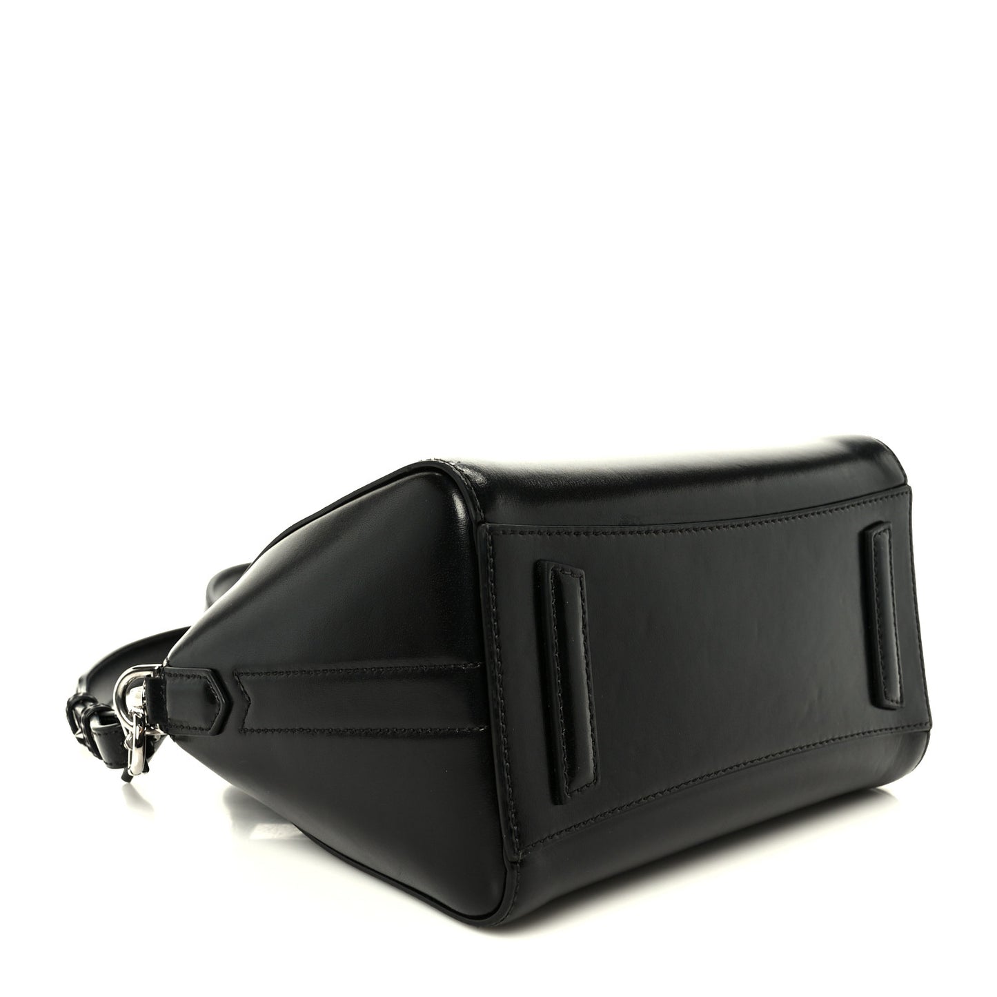 Shiny Lord Calfskin Mini Antigona Black