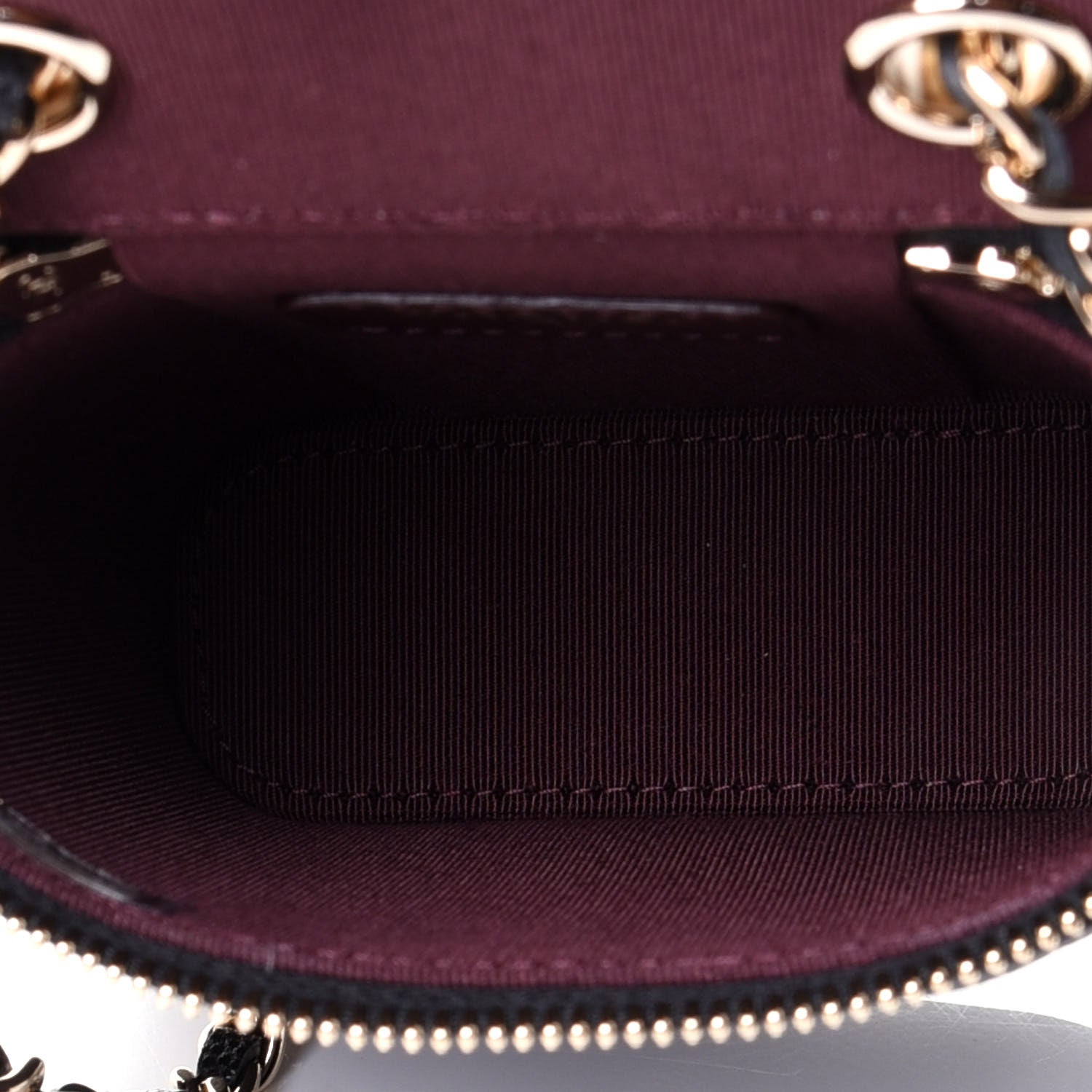 Chanel Caviar Quilted Small Vertical Coco Beauty Vanity Case With Chain Black 4 of 5