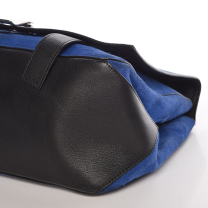 Proenza Schouler Suede Calfskin PS Courier Royal Blue Black 14 of 14