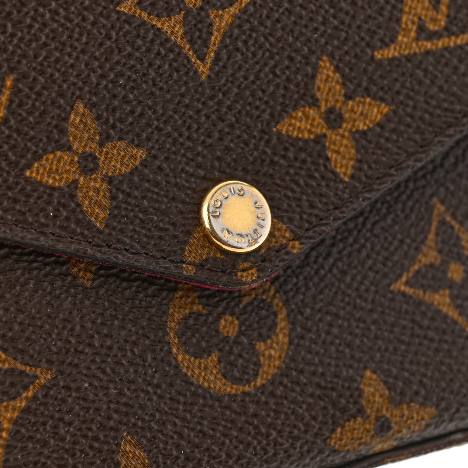 Louis Vuitton Monogram Pochette Felicie Chain Wallet Fuchsia 12 of 16