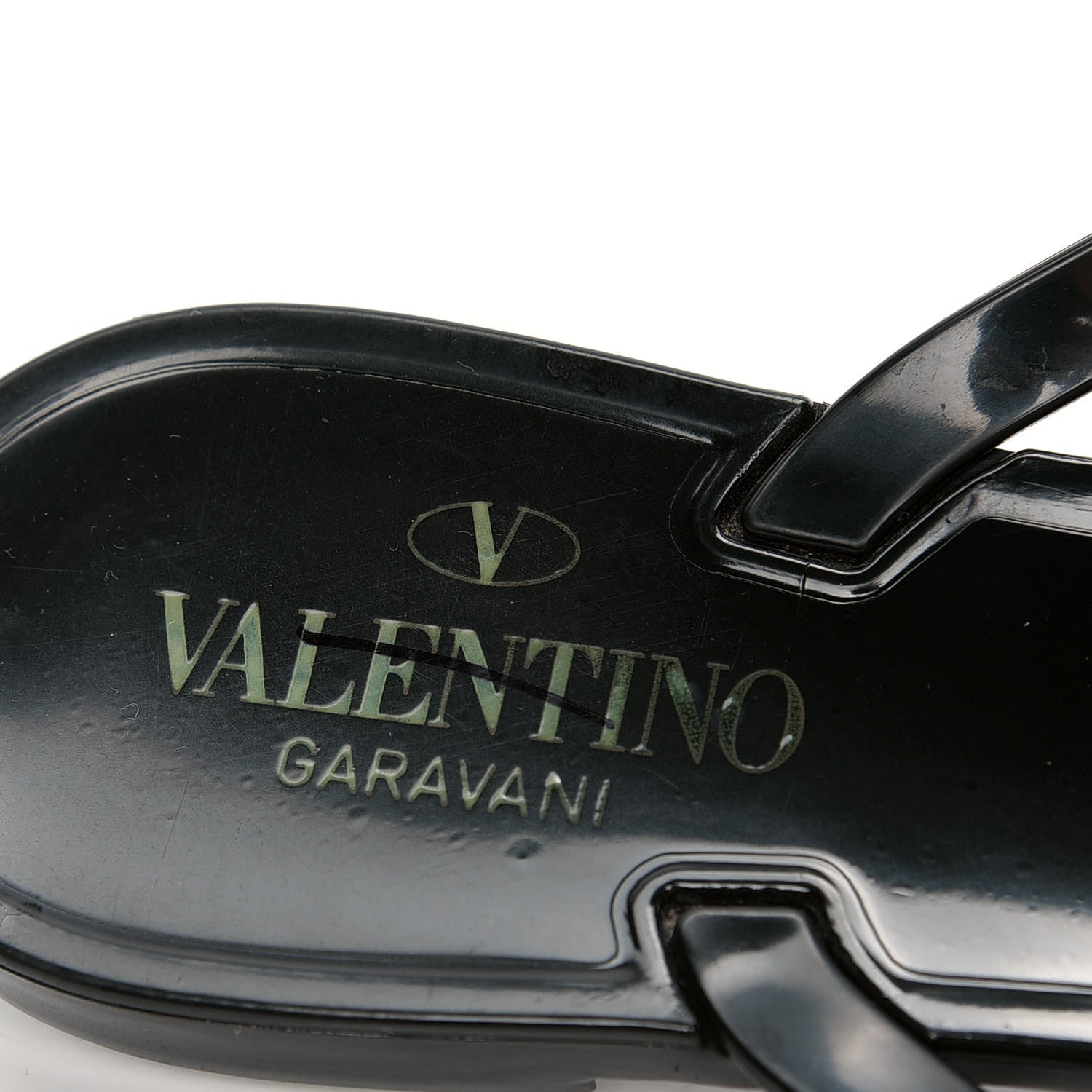 Valentino Garavani PVC Jelly Rockstud Bow Thong Sandals 40 Black 6 of 6
