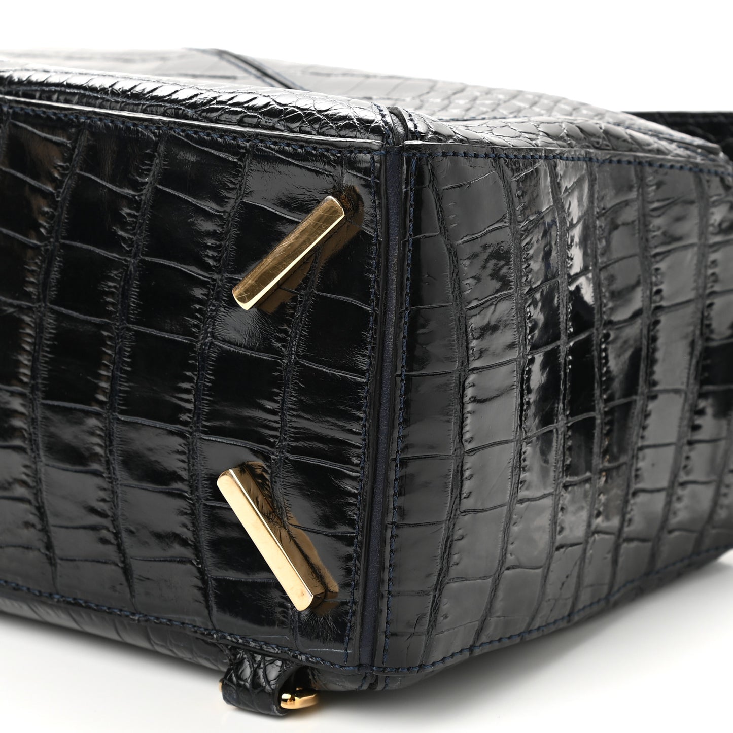 Crocodile Medium Puzzle Bag Black
