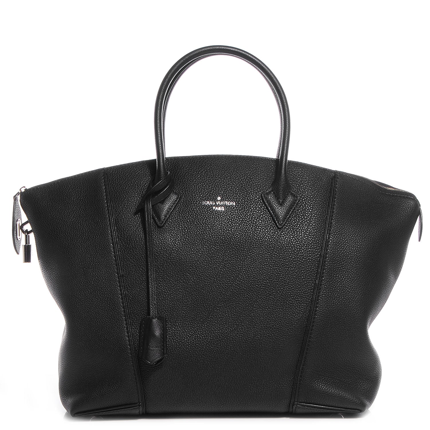 Louis Vuitton Veau Cachemire Soft Lockit MM Black 1 of 9