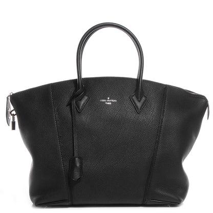 Louis Vuitton Veau Cachemire Soft Lockit MM Black 1 of 9