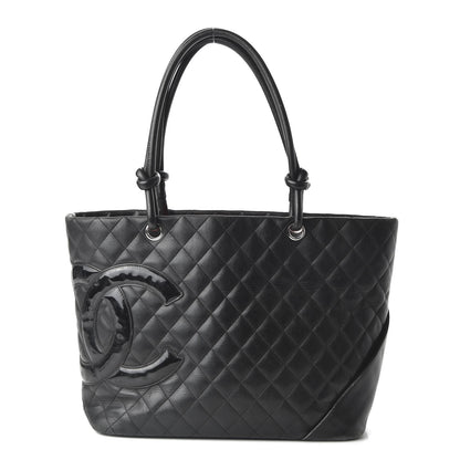Chanel Calfskin Quilted Large Cambon Tote Black 1 of 13
