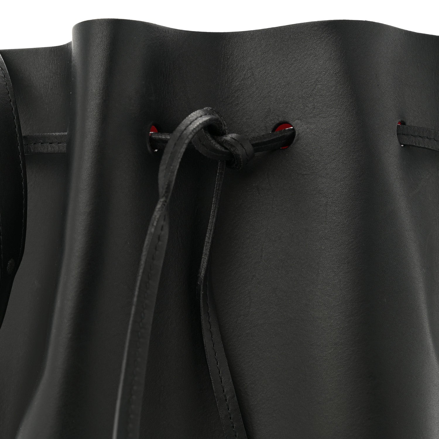 Mansur Gavriel Vegetable Tanned Calfskin Bucket Bag Black Flamma 8 of 17