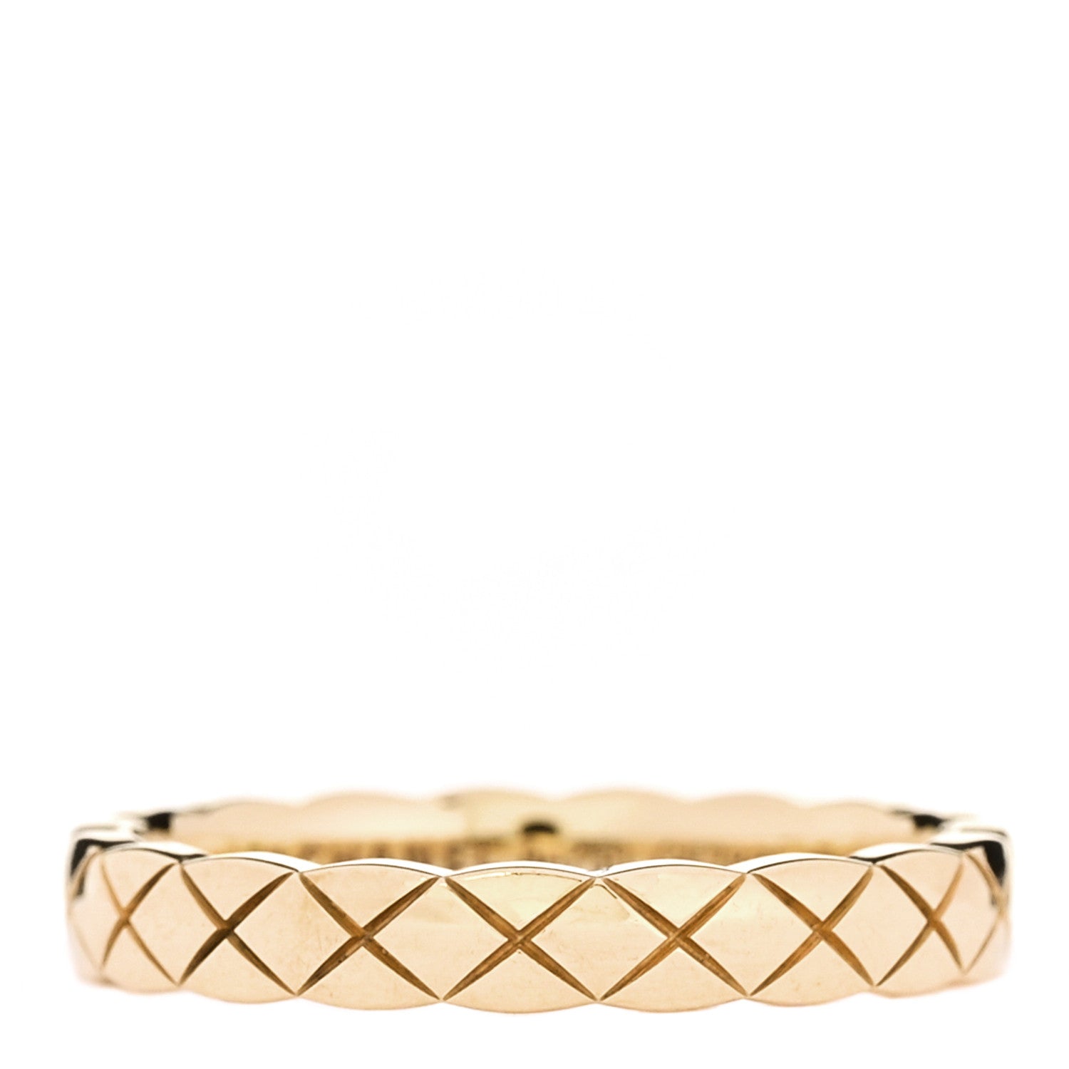 Chanel 18K Yellow Gold Mini Coco Crush Ring 55 7.25 1 of 11