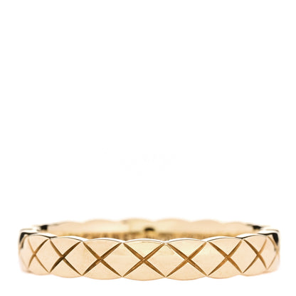 Chanel 18K Yellow Gold Mini Coco Crush Ring 55 7.25 1 of 11